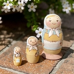 マトリョーシカ 小（パステルブルー）3個組