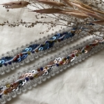 【50㎝〜】FC-0118 スパンコールレース　スパンコール　レース　ブレード　レースリボン　lace ribbon handmade madeinJapan
