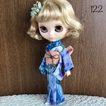 No.122 アイシードール　ネオブライス　りかちゃん浴衣　有松しぼり　青