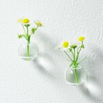 《お得》2個1組【送料無料】 壁に飾る一輪挿し　Glass ball　30mm【ピン】