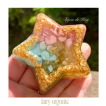 fairy オルゴナイト 大きなお星様 たっぷり天然石、金箔入り