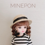 リカちゃん☆黒リボンハット×ピアス