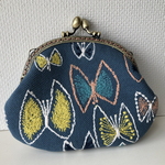 ミナペルホネン　コスメ　ポーチ　ハンドメイド  sky flower