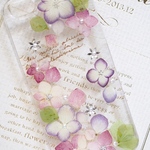 iphone　押し花ケース【naguyoさまオーダー品 】