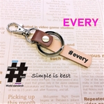 #EVERY 本革ハンドメイド ハッシュタグチャームキーホルダー スズキ エブリー エブリイ 軽ワゴン 軽トラ