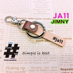 #JA11 本革ハッシュタグチャーム キーホルダー jimny ジムニー 四駆