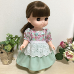 お花とパステルカラーのワンピース☆ミントグリーン