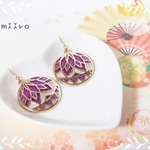 和風・手毬＊Purple（ピアス）