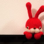 ウサギおじさん＊「…まだ、おじさんて歳じゃないんだけど」＊レッド＊パソコン＊羊毛フェルト