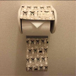 北欧パグ白＊トイレットペーパーカバー
