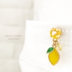 プリティレモン🍋のマスクピアス　マグネット　マスクチャーム　スワロフスキー　レモン　夏　フルーツ　果物　シトラス