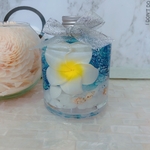 ハワイマリン系♡プルメリア貝殻 ブルーインテリア ハーバリウム♡メッセージ名入れ可能♡