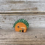かぼちゃ風のサボテン付きのおうち