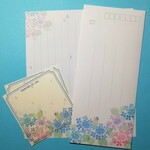 『雨色アジサイ』の縦書きレターセット