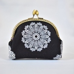 ラメドイリー柄の親子がま口財布