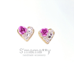＊再販2＊新作flowerモチーフハート＊パールピアス♡