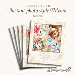 【送料無料】インスタントフォト風メモ レトロアニマル / 30枚入