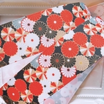 【8350】2m350円 38mm幅 グログランリボン 和柄 和風 着物 菊 花