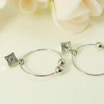 ❤SALE❤*ES22***ジルコニア（ミル打ち）☆フープイヤリング