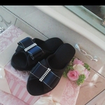 ✨♥エレガンス✨♥美脚ヒールスリッパ✨♥パールブレード＆スティッチりぼん✨♥