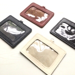 本革　手縫いのID カードホルダー　