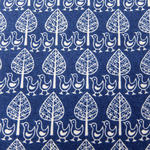 ドイツの生地　Westfalenstoffe　小鳥（紺地に白）