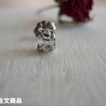 真鍮ハーキマーダイヤモンドピアス