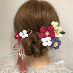 つまみ細工髪飾り72