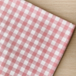 50*50【Wガーゼ】1cmギンガムチェック／ピンク《 生地 ダブルガーゼ ガーゼ生地 コットン 綿 チェック チェック柄 ギンガムチェック COTTONCANDY ガーゼ 》
