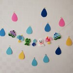６月梅雨のガーランド アイロンビーズ
