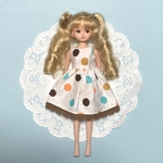 リカちゃん　服　ワンピース　水玉