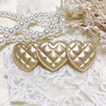 ゴールドキルティングハートバレッタ