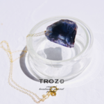 Deep Blue Collectionフローライト鉱物原石 14kgf ネックレス(ペンダント）【一点もの】ハンドメイド天然石アクセサリー