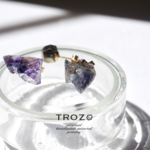 Deep Blue Collectionフローライト パイライト鉱物原石 14kgf ピアス3点セット【一点もの】ハンドメイド天然石アクセサリー