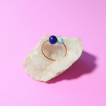 【再販】ラピスラズリとラリマー 天然石 オープン ピンキーリング