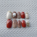 17.【オーダー受付中】ネイルチップ/ニュアンスネイル/テラコッタネイル/秋ネイル