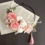 アイアンフープのカーネーションリース*pink