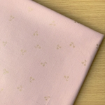 50*50【ブロード】Petit Cherry／ピンク《 生地 ブロード生地 コットン 綿 チェリー ラメ さくらんぼ キラキラ 可愛い COTTONCANDY 薄手 》
