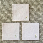 おはな刺繍のコースター（3枚セット）