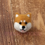 【Kさまご予約品】フェルティングバッチ・柴犬（赤）