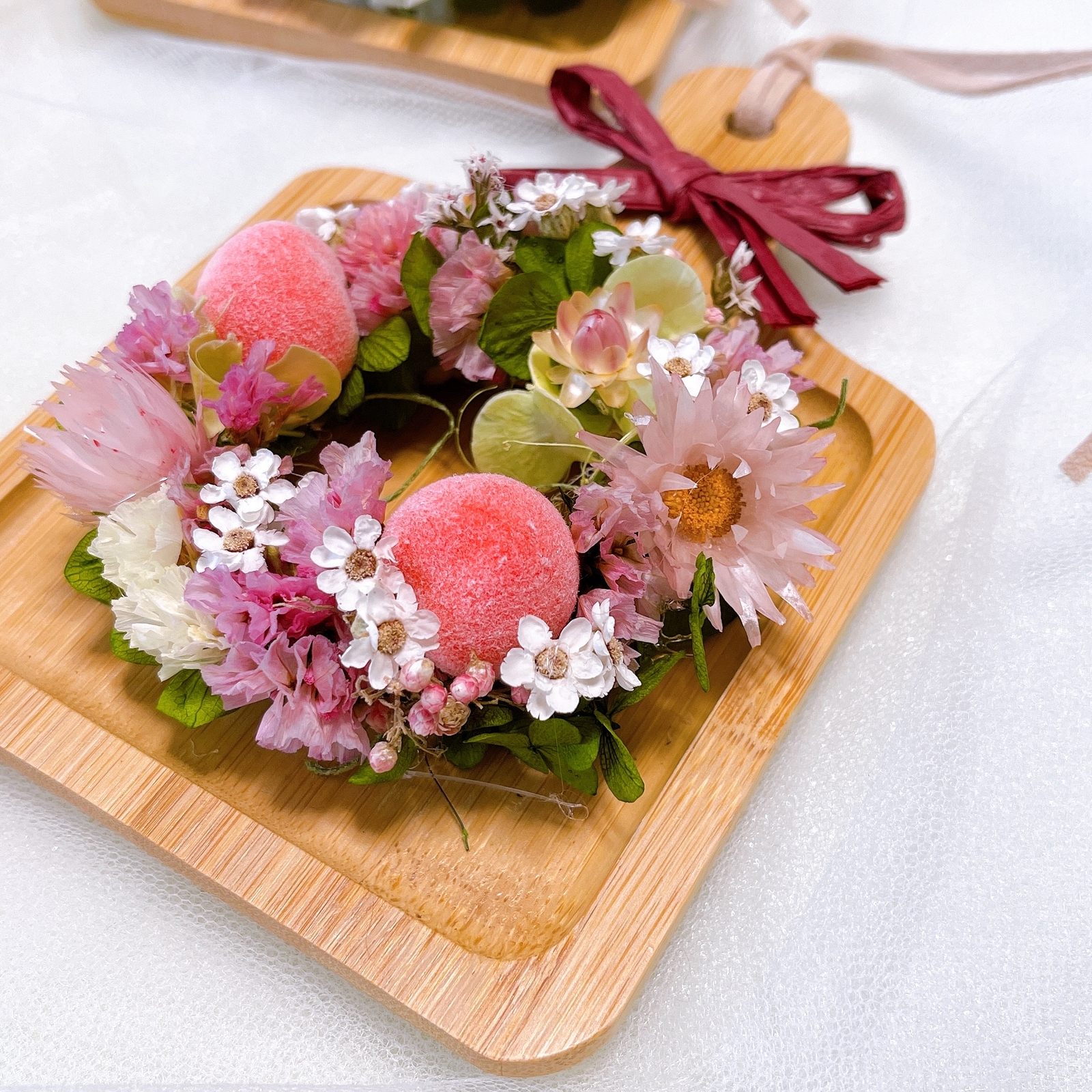 キッチンフラワー♡ピーチ2♡ ハンドメイドマーケット minne