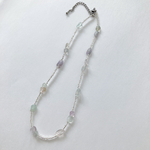 天然石ネックレスチョーカー【Dull color choker】