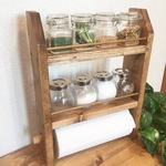4color＊H38　kitchen paper shelf  キッチンペーパーホルダー付き スパイスラック