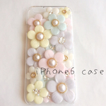 お花 埋めつくし パステル iPhone6 ケース