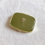 dryflower ピルケース green/ドライフラワー レジン