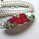 フラワー🌼レジン（シェルと紫陽花4）バレッタ