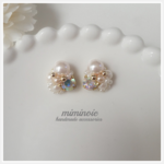 大人気♡姫系ピアス新色♡pearl×bijou