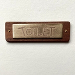 手描きエッチング　ドアプレート「トイレット」
