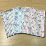 w55×35cm ランチョンマット 3枚セット ピンク 水色 グレー ストライプ ユニコーン柄 女の子 小学校