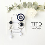【 Sale 】Button asymmetry イヤリング 《 TITO by kohiro design 》